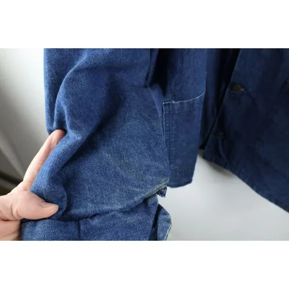Vtg 60s Adolphe Lafont Mens 46 US Government Blanket Lined Denim Barn Jacket USA